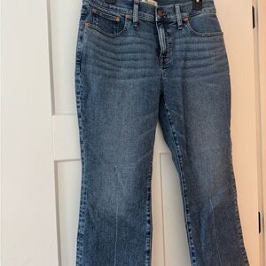Madewell Kick Out Crop Women's Jeans Raw Hem